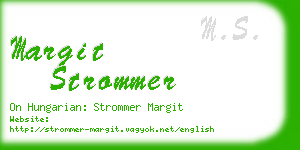 margit strommer business card